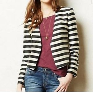 Anthropologie Dolce Vita Black Striped Blazer